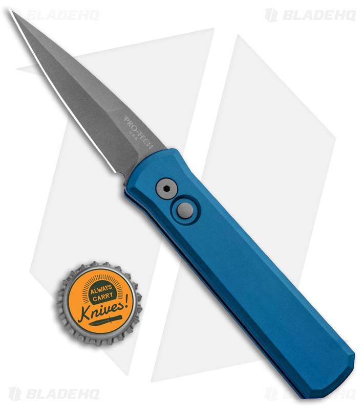Pro-Tech Godson Blue Automatic Knife (3.15" Bead Blast)