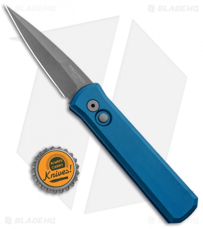 Pro-Tech Godson Blue Automatic Knife (3.15" Bead Blast)