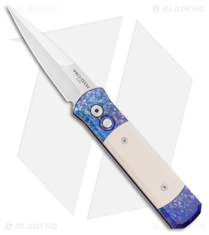 Pro-Tech Godson Blues Automatic Knife Jazz/Ivory Micarta (3.15" Bead Blast) 710