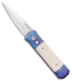 Pro-Tech Godson Blues Automatic Knife Jazz/Ivory Micarta (3.15" Bead Blast) 710