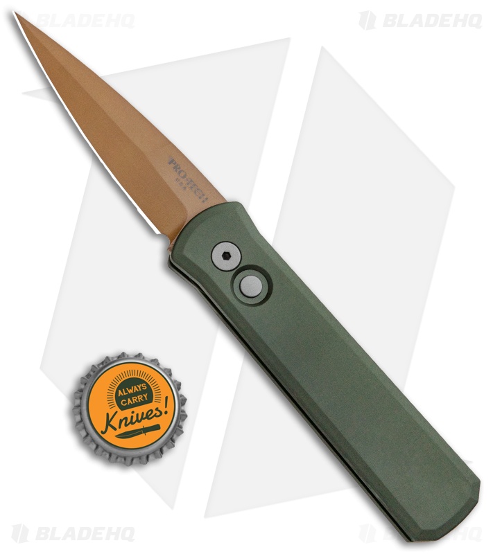 Pro-Tech Godson Desert Warrior Automatic Knife OD Green (3.15" Copper) 721DW