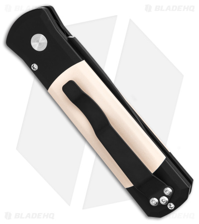 Pro-Tech Godson Tuxedo Automatic Knife Ivory Micarta (3.15" Black) 752