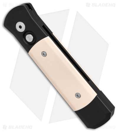 Pro-Tech Godson Tuxedo Automatic Knife Ivory Micarta (3.15" Black) 752