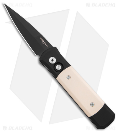 Pro-Tech Godson Tuxedo Automatic Knife Ivory Micarta (3.15" Black) 752