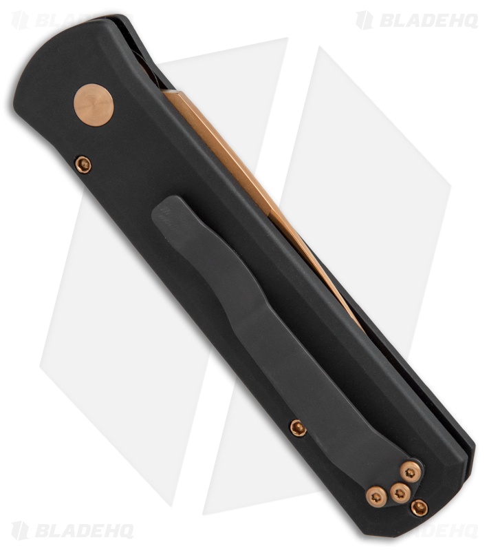 Pro-Tech Godson Automatic Knife Black (3.15" Copper Rose) 721 CR