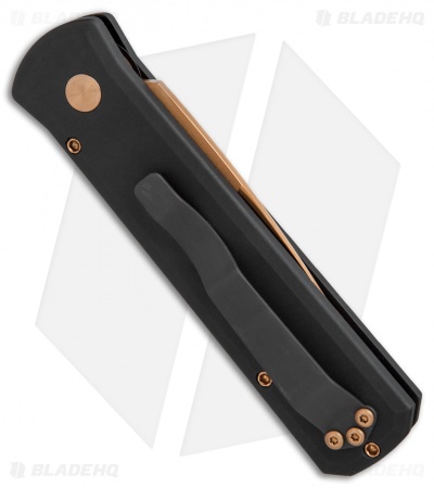 Pro-Tech Godson Automatic Knife Black (3.15" Copper Rose) 721 CR
