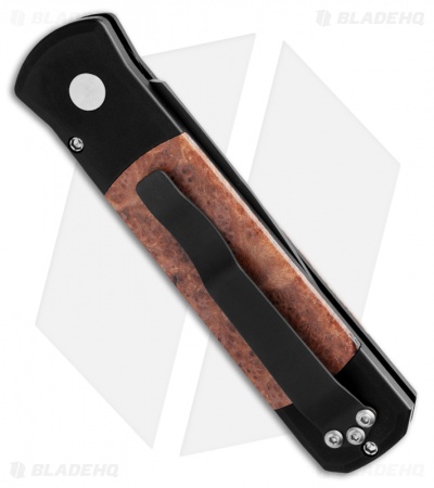 Pro-Tech Godson Automatic Knife Lace Redwood Burl (3.15" Black) 707-LRB