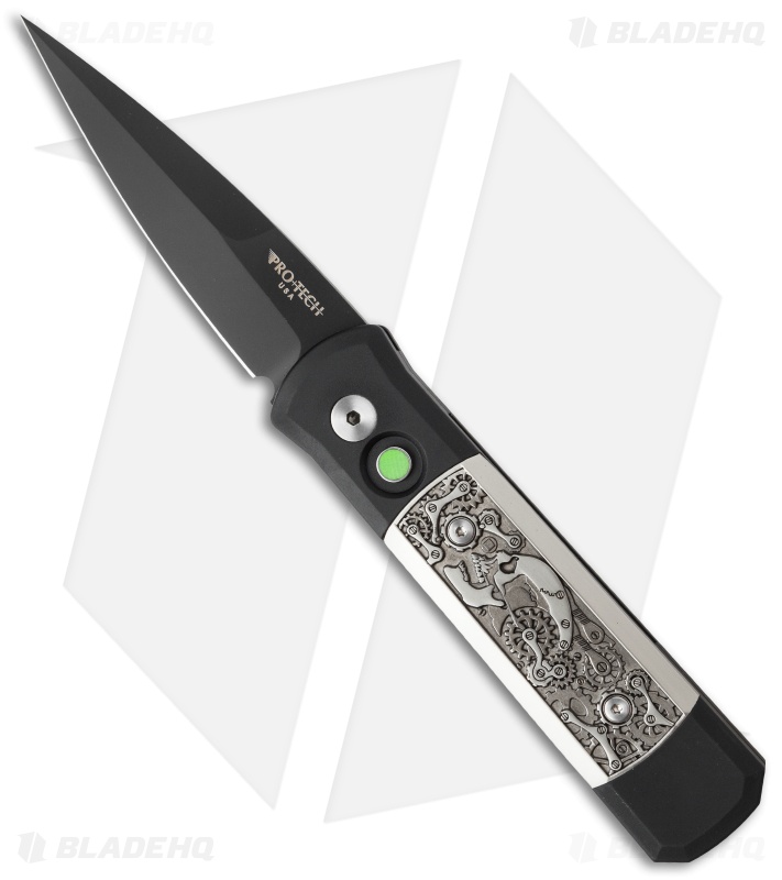 Pro-Tech Godson Steampunk Automatic Knife (3.15" Black) USN GVI