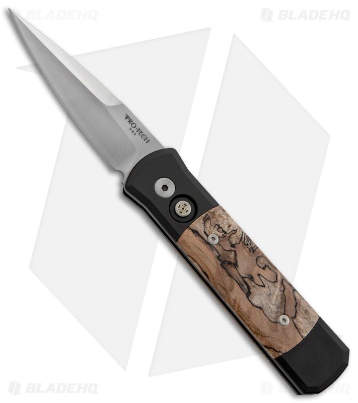 Pro-Tech Godson Automatic Knife Malted Maple Burl Wood (3.15" Satin) 706-SM