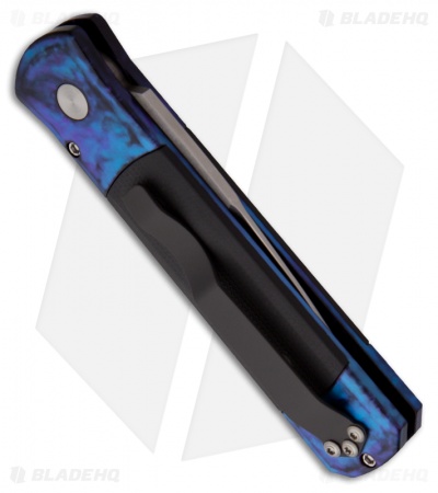 Pro-Tech Godson Automatic Knife w/ Jazz Handle G-10 Scales (Satin PLN) 703