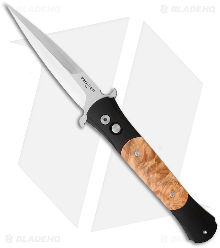 Pro-Tech Large Don Automatic Knife Maple Burl (4.5" Satin) 1906