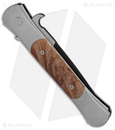 Pro-Tech Large Don Steel Custom Automatic Knife Maple Burl (4.5" Two-Tone)