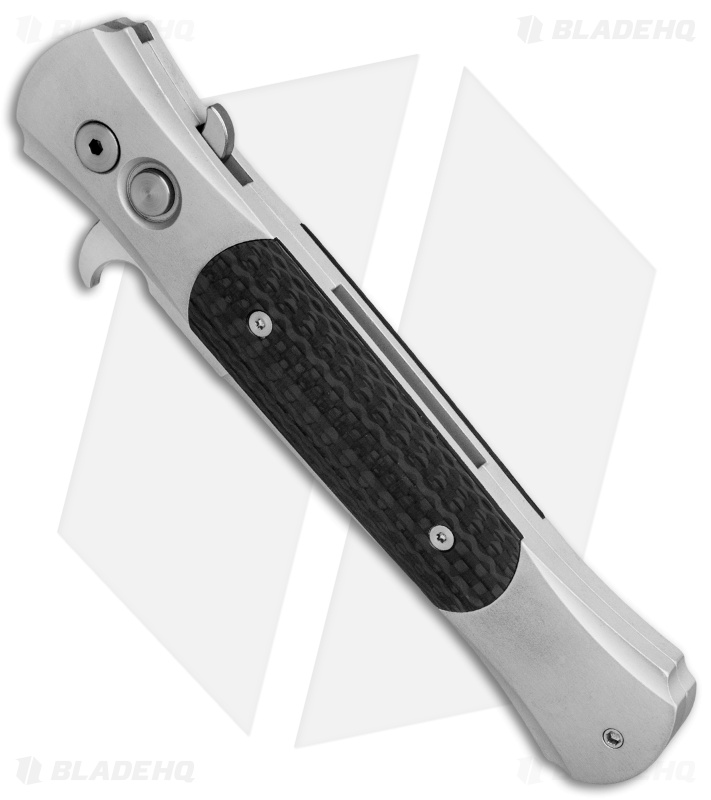 Pro-Tech Large Don Silver Automatic Knife Carbon Fiber (4.5" Satin) 1944