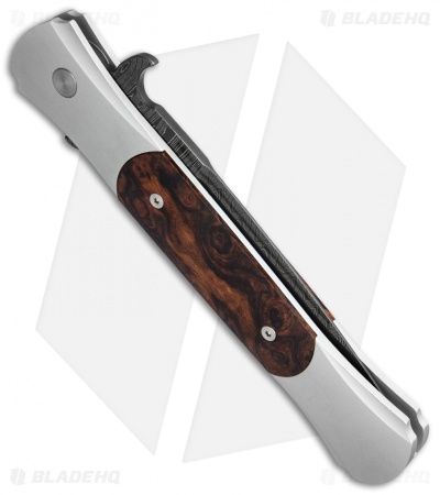 Pro-Tech Large Don Custom Automatic Knife Desert Ironwood (4.5" Damascus)