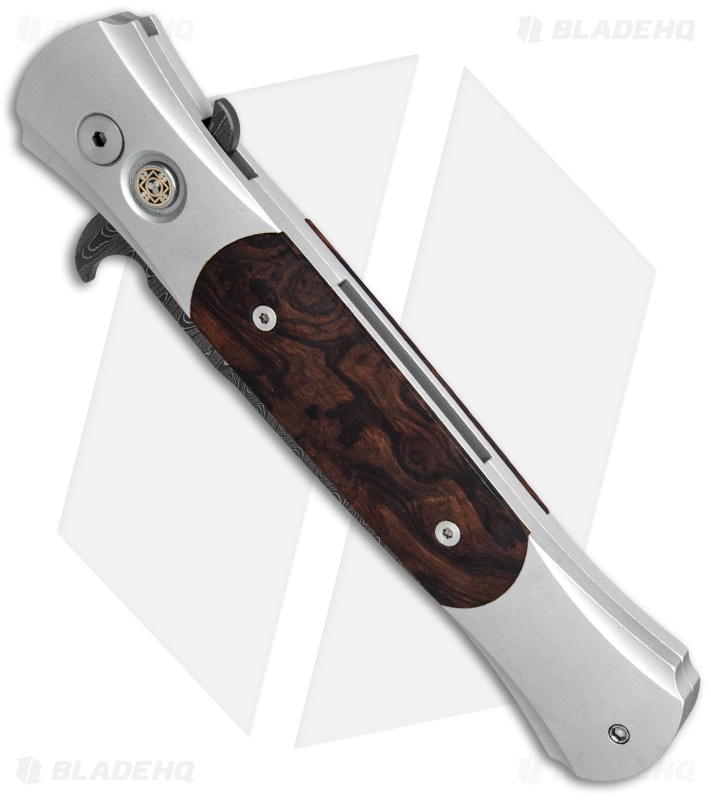 Pro-Tech Large Don Custom Automatic Knife Desert Ironwood (4.5" Damascus)