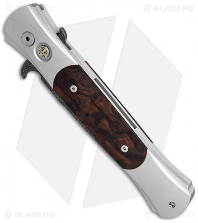 Pro-Tech Large Don Custom Automatic Knife Desert Ironwood (4.5" Damascus)