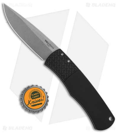 Pro-Tech Magic BR-1 "Whiskers" Automatic Knife Black (3.1" Stonewash) BR-1.3