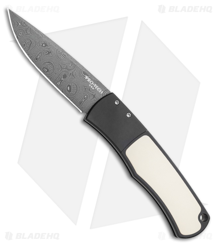 Pro-Tech Magic BR-1 "Whiskers" Automatic Knife Tuxedo (3.1" Damascus)