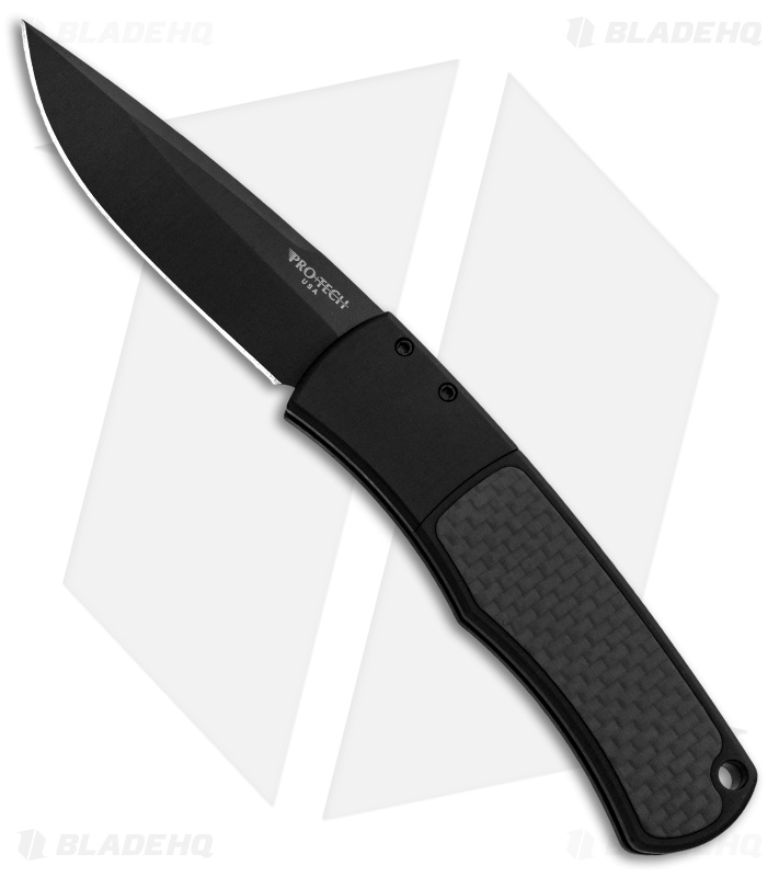 Pro-Tech Magic BR-1 "Whiskers" Automatic Smooth/Carbon Fiber (3.125" Black)