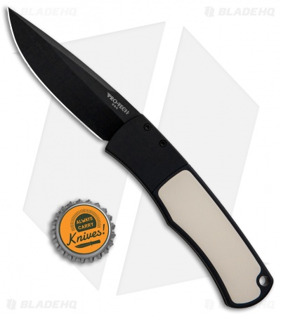 Pro-Tech Magic BR-1 Whiskers Automatic Knife Smooth/Tuxedo (3.125" Black)