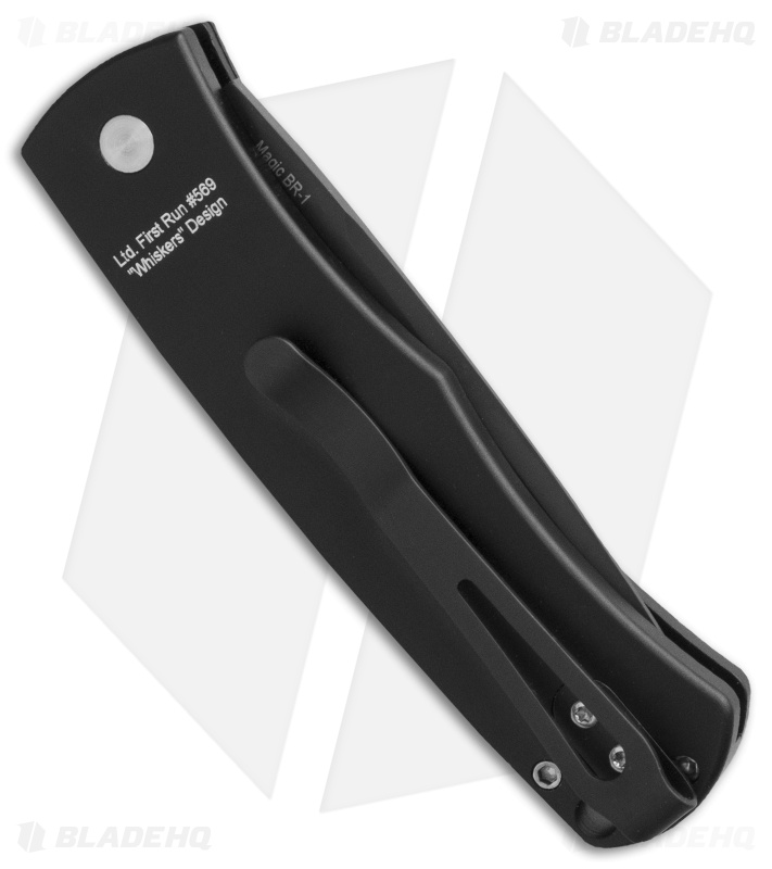 Pro-Tech Magic BR-1 "Whiskers" Automatic Knife Carbon Fiber (3.125" Stonewash)