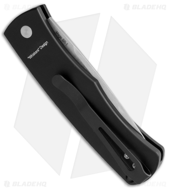 Pro-Tech Magic BR-1 "Whiskers" Automatic Knife Smooth (3.125" Stonewash) BR-1.1