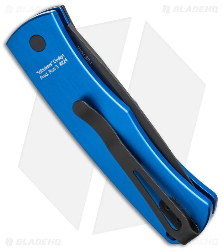 Pro-Tech Magic "Whiskers" Automatic Knife Blue (3.125" Black) BR-1.7