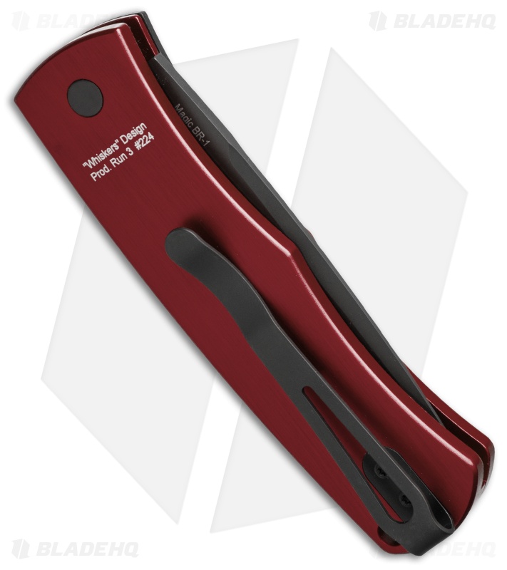 Pro-Tech Magic "Whiskers" Automatic Knife Red (3.125" Black) BR-1.7