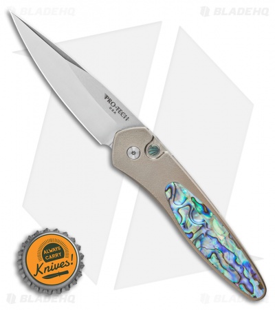 Pro-Tech Custom Newport Automatic Knife Abalone (3" Satin)