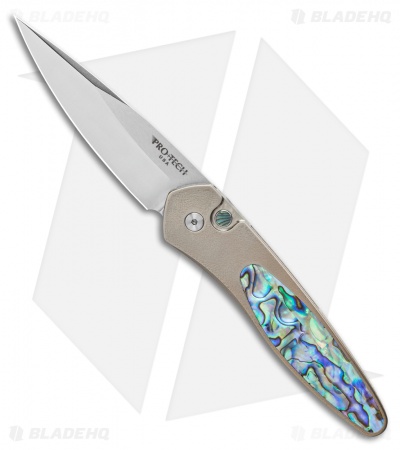 Pro-Tech Custom Newport Automatic Knife Abalone (3" Satin)