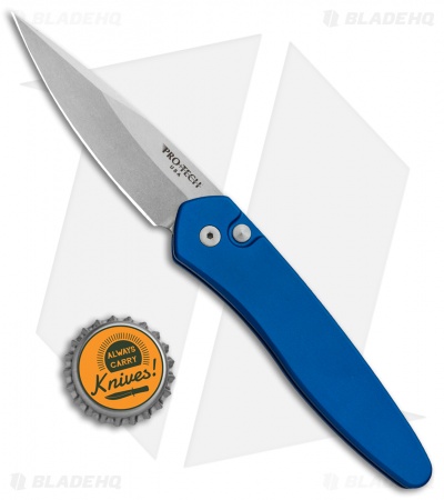 Pro-Tech Newport Automatic Knife Blue (3" Stonewash) 3405-Blue