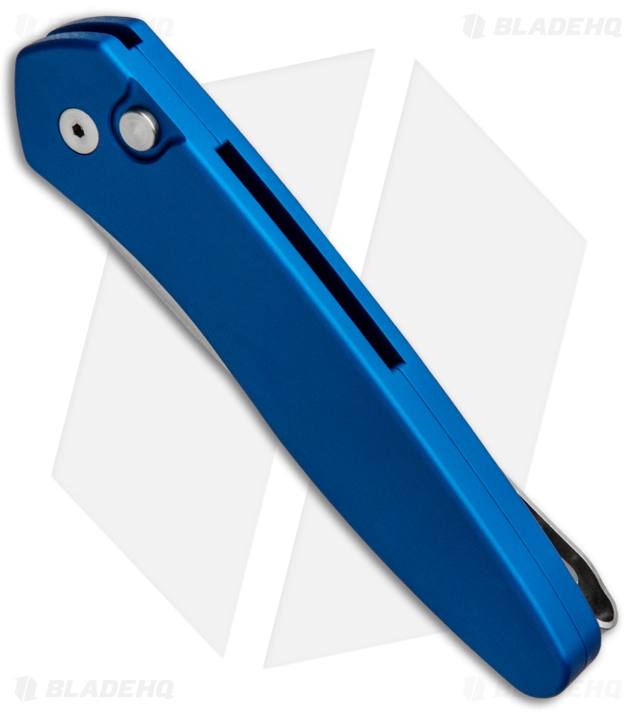 Protech Newport Automatic Knife Blue Stonewash Blade Hq