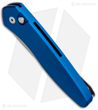 Pro-Tech Newport Automatic Knife Blue (3" Stonewash) 3405-Blue