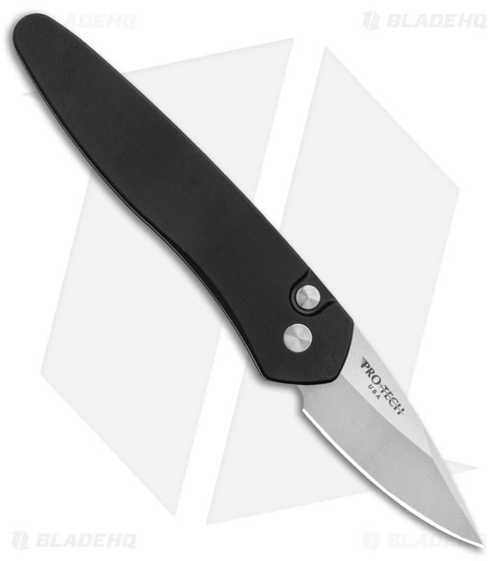 Pro-Tech Half-Breed Automatic Knife Left Hand Black (1.95" Stonewash) 3605-LH