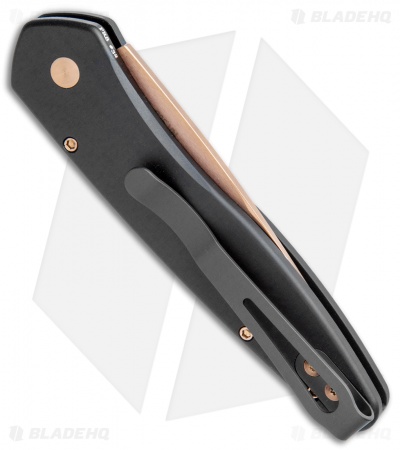 Protech Newport Black Automatic Knife Carbon Fiber (3" Rose Gold)