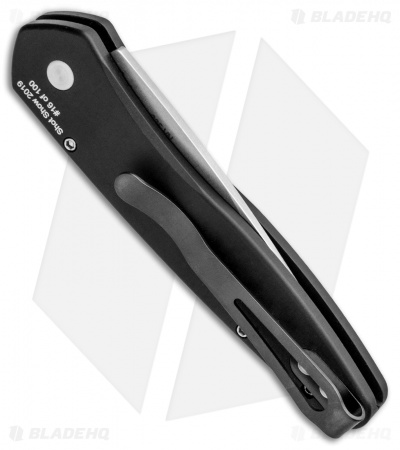 Pro-Tech Newport Black Automatic Knife Red Marble Carbon Fiber (3" Stonewash)