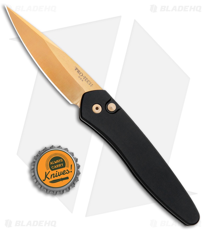 Pro-Tech Newport Copper Rose - Auto Switchblade Knife | Black + Copper