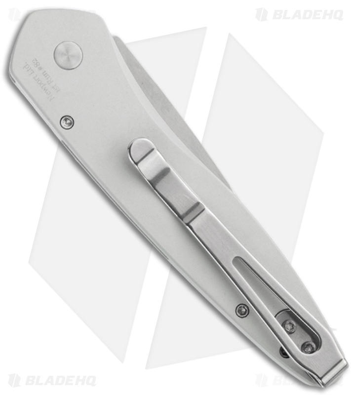 Protech Newport Silver Automatic Knife (3" Stonewash) 3401