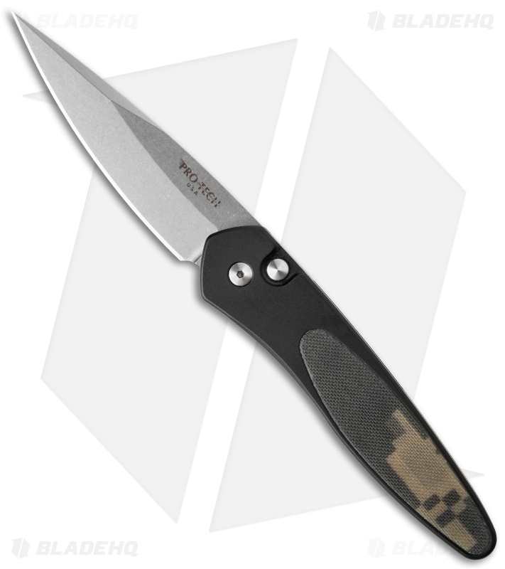 Pro-Tech Newport Automatic Knife Camo G-10 (3" Stonewash) 3424
