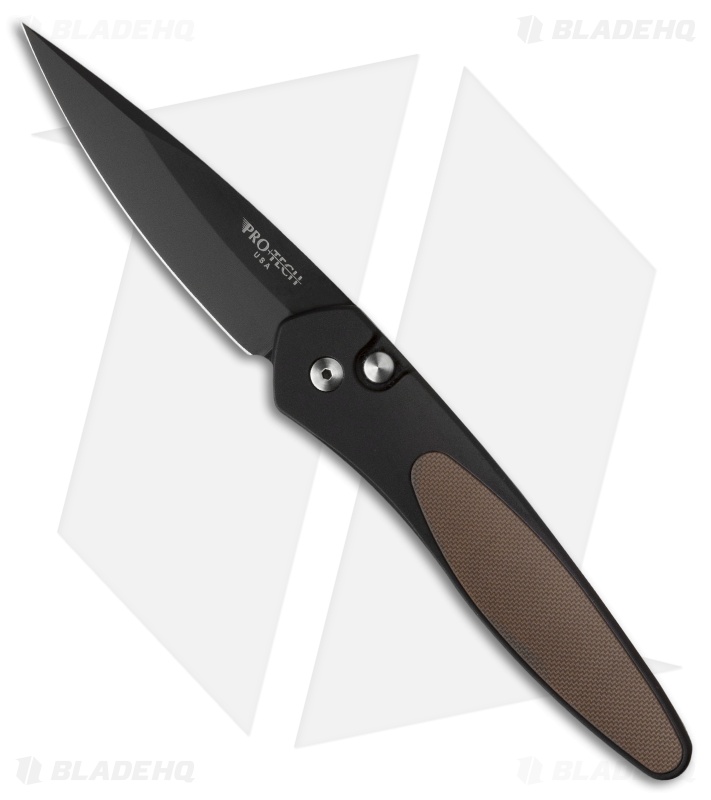 Pro-Tech Newport Automatic Knife Brown G-10 (3" Black) 3442