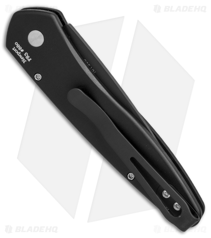 Pro-Tech Newport Knife - Auto Switchblade | 3D Wave Black | Blade HQ