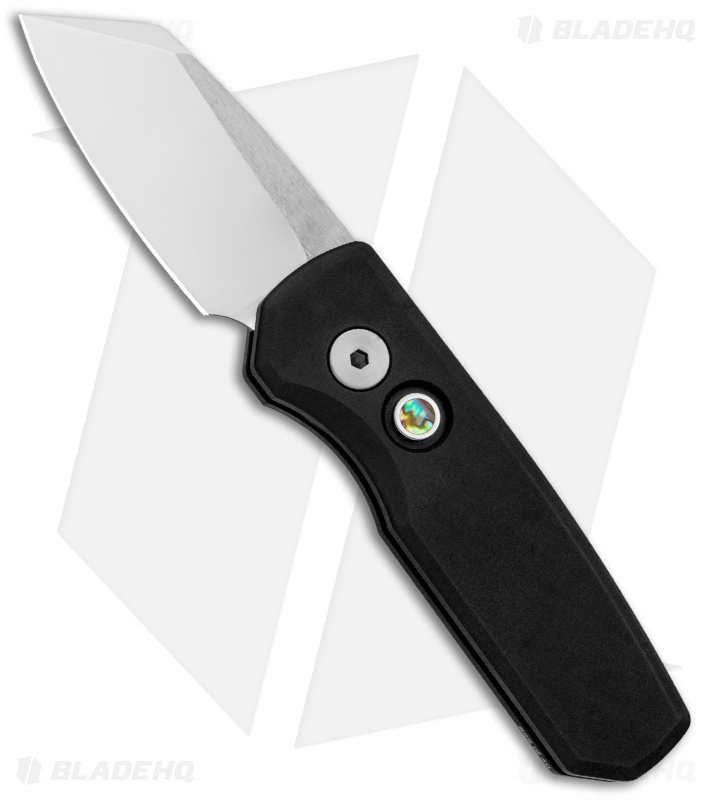 Pro-Tech Runt 5 Reverse Tanto Automatic Knife Black Aluminum (1.9" Mirror)