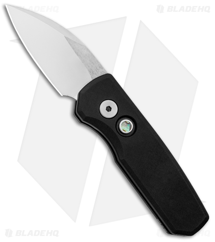 Pro-Tech Runt 5 Wharncliffe Automatic Knife Black Aluminum (1.9" Mirror)