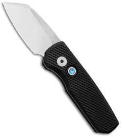 Pro-Tech Runt 5 Reverse Tanto Automatic Textured Black Aluminum (1.9" Mirror)