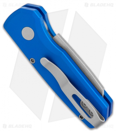 Pro-Tech Runt 5 Reverse Tanto Automatic Knife Blue (1.9" Stonewash)