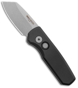 Pro-Tech Runt 5 Reverse Tanto Automatic Knife Black (1.9" Stonewash)