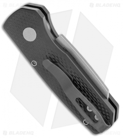 Pro-Tech Runt 5 Reverse Tanto Automatic Knife Textured Black (1.9" Stonewash)