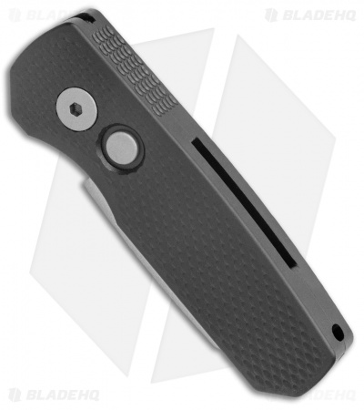 Pro-Tech Runt 5 Reverse Tanto Automatic Knife Textured Black (1.9" Stonewash)