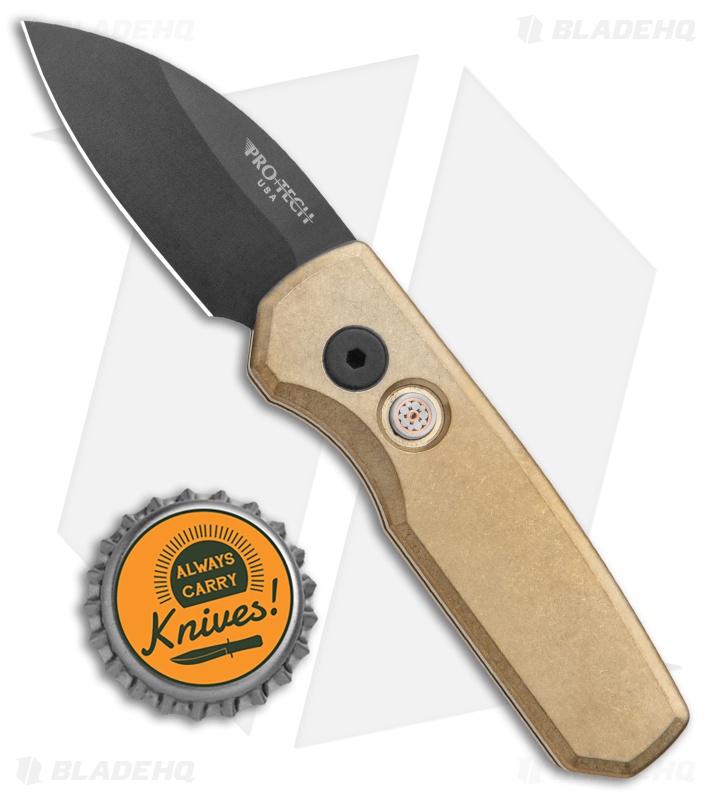 Pro-Tech Runt 5 Wharncliffe Knife Stonewashed Bronze (2" DLC Black)