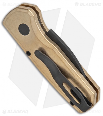 Pro-Tech Runt 5 Wharncliffe Knife Stonewashed Bronze (2" DLC Black)